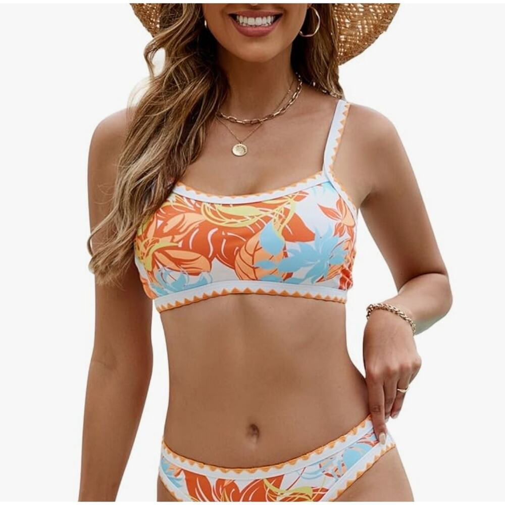 NWOT Floral Cami Swim Top - Medium